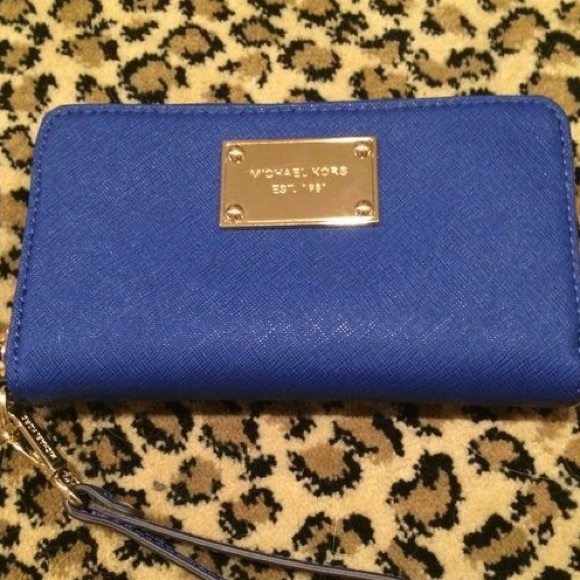 michael kors royal blue wallet